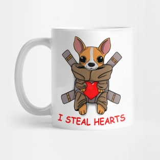 I Steal Hearts funny Chihuahua Dog Gift for Valentines Day T-Shirt Mug